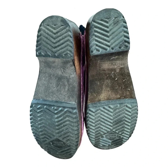 Hanna Andersson Leather Pink Floral Clogs womens size 40 - Picture 10 of 10